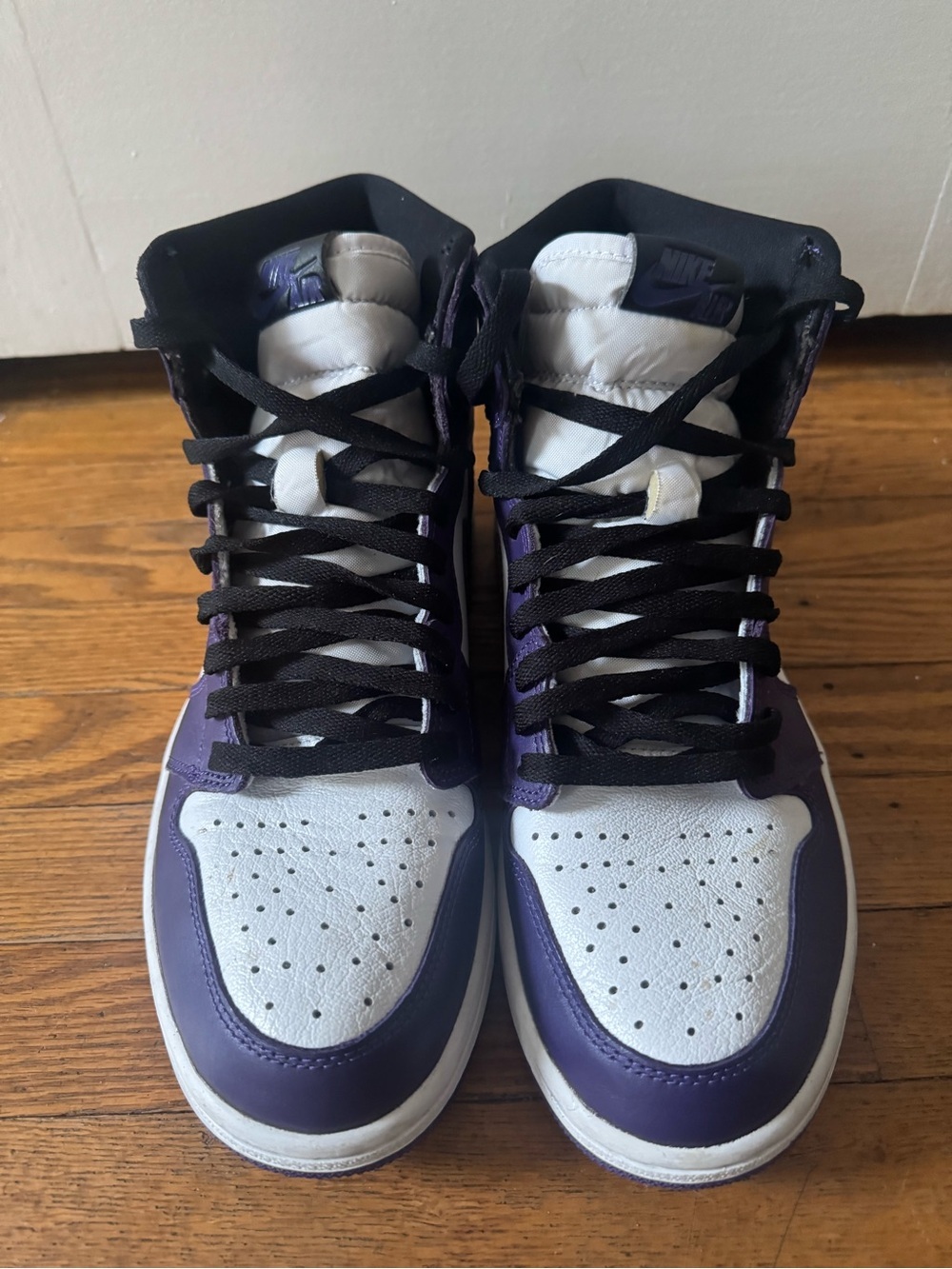 Nike Air Jordan 1 High Men’s Sneakers - Purple/White/Black - Picture 10 of 10